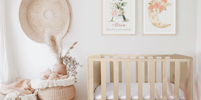 wooden baby cot